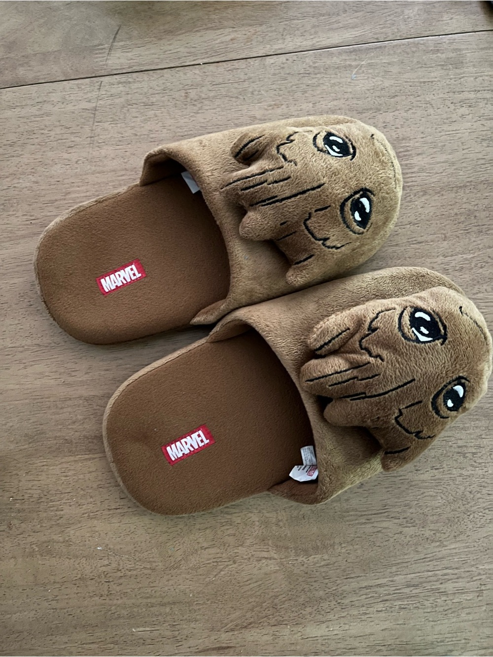 Marvel Men’s Brown Groot Slide One-Piece Slippers